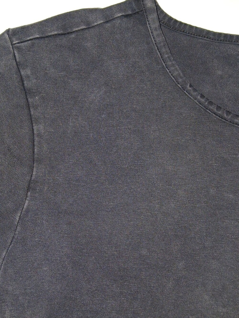 Sundry Short Sleeve Boxy Cropped Tee, Washed Charcoal Black - Picture 4 of 6